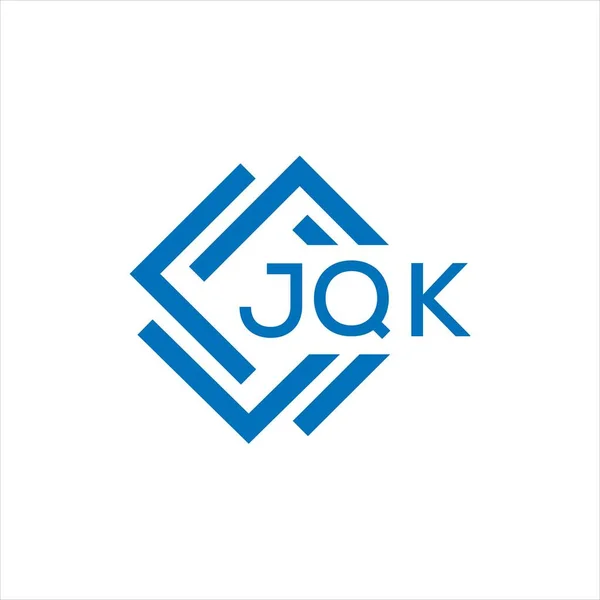 Jqk Lettre Logo Design Sur Fond Noir Jqk Cercle Créatif — Image vectorielle