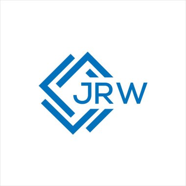 Beyaz arka planda JRW harf logosu tasarımı. JRW yaratıcı daire harf logosu konsepti. JRW harf tasarımı.