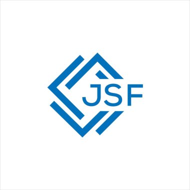 Beyaz arka planda JSF harf logosu tasarımı. JSF yaratıcı daire harfi logosu konsepti. JSF harf tasarımı.
