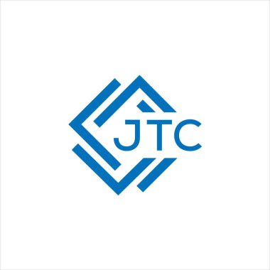 Beyaz arka planda JTC harf logosu tasarımı. JTC yaratıcı daire harfi logosu konsepti. JTC harf tasarımı.