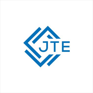 Beyaz arkaplanda JTE harf logosu tasarımı. JTE yaratıcı daire harfi logosu konsepti. JTE harf tasarımı.