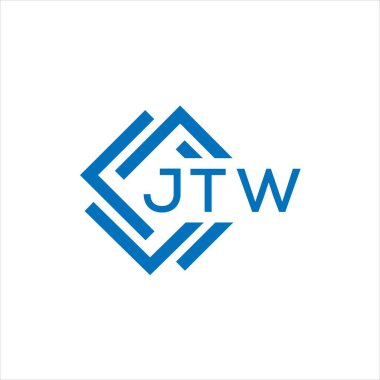 Beyaz arka planda JTW harf logosu tasarımı. JTW yaratıcı daire harfi logosu konsepti. JTW harf tasarımı.
