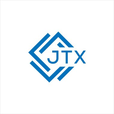 Beyaz arka planda JTX harfli logo tasarımı. JTX yaratıcı daire harfi logosu konsepti. JTX harf tasarımı.
