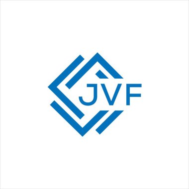 Beyaz arka planda JVF harf logosu tasarımı. JVF yaratıcı daire harfi logosu konsepti. JVF harf tasarımı.
