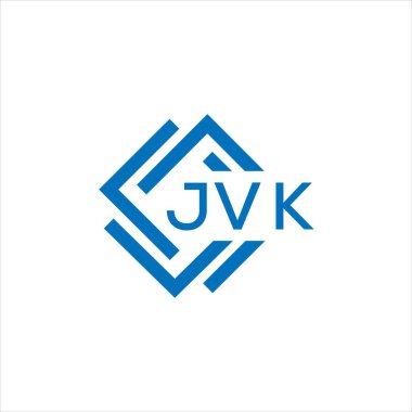 Beyaz arka planda JVK harf logosu tasarımı. JVK yaratıcı daire harfi logosu konsepti. JVK harf tasarımı.