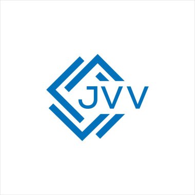 Beyaz arka planda JVV harf logosu tasarımı. JVV yaratıcı daire harfi logosu konsepti. JVV harf tasarımı.
