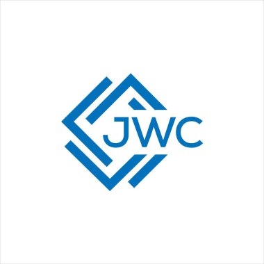Beyaz arka planda JWC harf logosu tasarımı. JWC yaratıcı daire harfi logosu konsepti. JWC harf tasarımı.