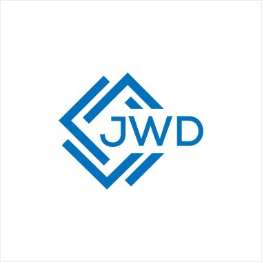 Beyaz arka planda JWD harf logosu tasarımı. JWD yaratıcı daire harfi logosu konsepti. JWD harf tasarımı.