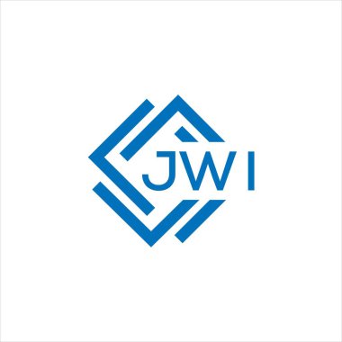 Beyaz arka planda JWi harfli logo tasarımı. JWi yaratıcı daire harf logosu kavramı. JWi harf tasarımı.