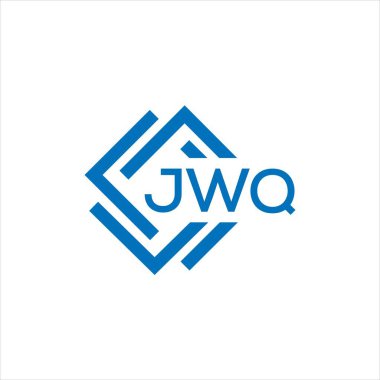 Beyaz arka planda JWQ harfi logo tasarımı. JWQ yaratıcı daire harfi logosu konsepti. JWQ harf tasarımı.