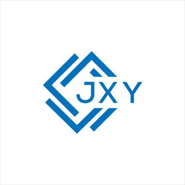 Beyaz arkaplanda JXY harf logosu tasarımı. JXY yaratıcı daire harfi logosu konsepti. JXY harf tasarımı.