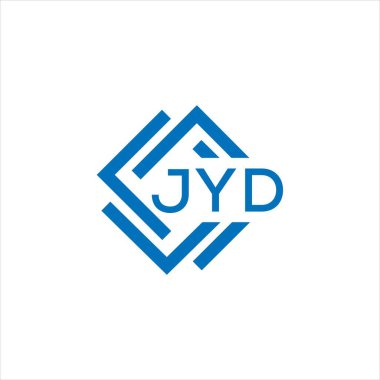 Beyaz arka planda JYD harf logosu tasarımı. JYD yaratıcı daire harfi logosu konsepti. JYD harf tasarımı.