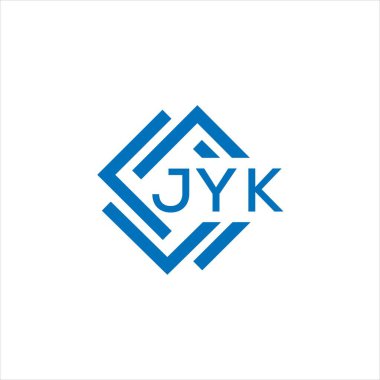 Beyaz arka planda JYK harf logosu tasarımı. JYK yaratıcı daire harfi logosu konsepti. JYK harf tasarımı.