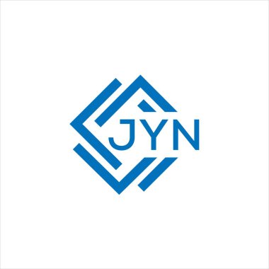 Beyaz arka planda JYN harf logosu tasarımı. JYN yaratıcı daire harfi logosu konsepti. JYN harf tasarımı.