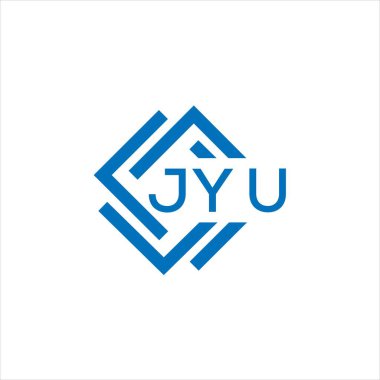 Beyaz arka planda JYU harf logosu tasarımı. Jyu yaratıcı daire harfi logosu. JYU harf tasarımı. Beyaz arkaplanda JYU harf logosu tasarımı. Jyu yaratıcı daire harfi logosu. JYU harf tasarımı.