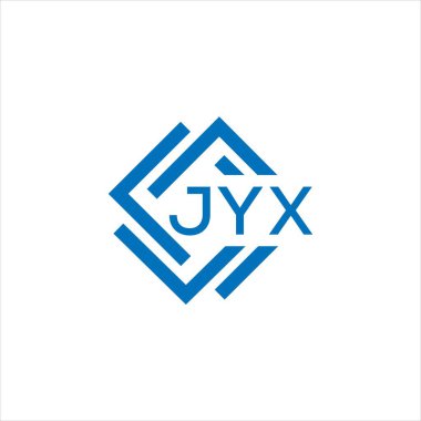 Beyaz arka planda JYX harfli logo tasarımı. JYX yaratıcı daire harfi logosu konsepti. JYX harf tasarımı.