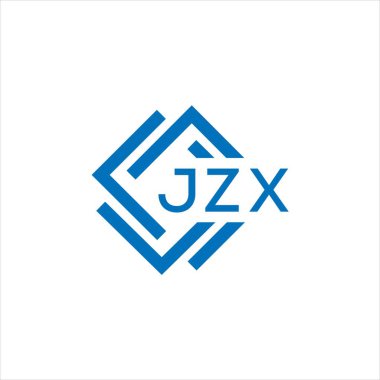 Beyaz arka planda JZX harfli logo tasarımı. JZX yaratıcı daire harfi logosu konsepti. JZX harf tasarımı.