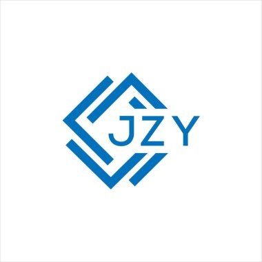 Beyaz arkaplanda JZY harf logosu tasarımı. JZY yaratıcı daire harfi logosu konsepti. JZY harf tasarımı.