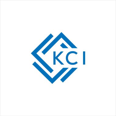 Beyaz arkaplanda KCI harf logosu tasarımı. KCI yaratıcı daire harfi logosu konsepti. KCI harf tasarımı.
