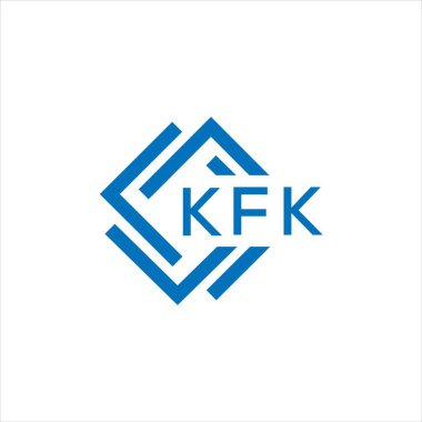 Beyaz arkaplanda KFK harf logosu tasarımı. KFK yaratıcı daire harfi logosu konsepti. KFK harf tasarımı.