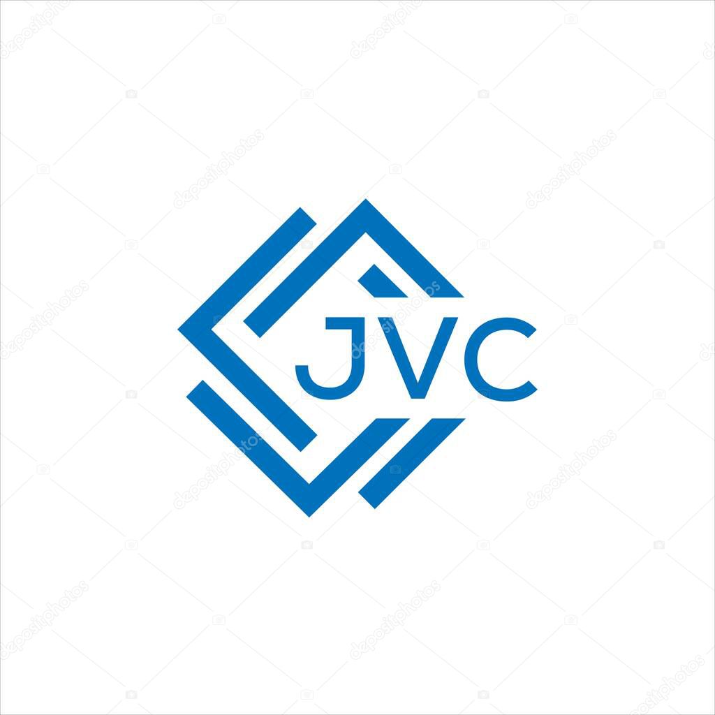 JVC letter logo design on white background. JVC creative circle letter logo concept. JVC letter design.
