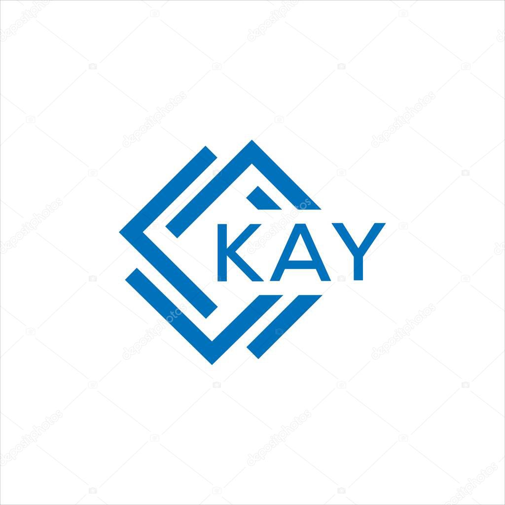 KAY letter logo design on white background. KAY creative circle letter logo concept. KAY letter design.