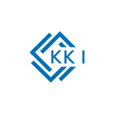 Beyaz arkaplanda KKI harf logosu tasarımı. KKI yaratıcı daire harfi logosu konsepti. KKI harf tasarımı.
