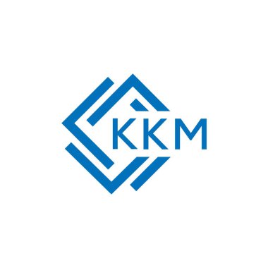 Beyaz arkaplanda KKM harf logosu tasarımı. KKM yaratıcı daire harfi logosu. KKM harf tasarımı.