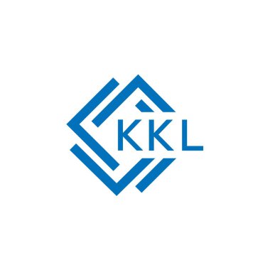 Beyaz arkaplanda KKL harf logosu tasarımı. KKL yaratıcı daire harfi logosu konsepti. KKL harf tasarımı.