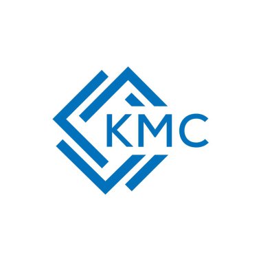 Beyaz arkaplanda KMC harf logosu tasarımı. KMC yaratıcı daire harfi logosu konsepti. KMC harf tasarımı.