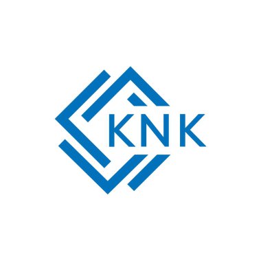Beyaz arkaplanda KNK harf logosu tasarımı. KNK yaratıcı daire harfi logosu konsepti. KNK harf tasarımı.
