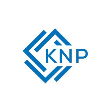 Beyaz arkaplanda KNP harf logosu tasarımı. KNP yaratıcı daire harfi logosu konsepti. KNP harf tasarımı.