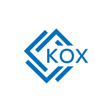 Beyaz arkaplanda KOX harfli logo tasarımı. KOX yaratıcı daire harfi logosu konsepti. KOX harf tasarımı.