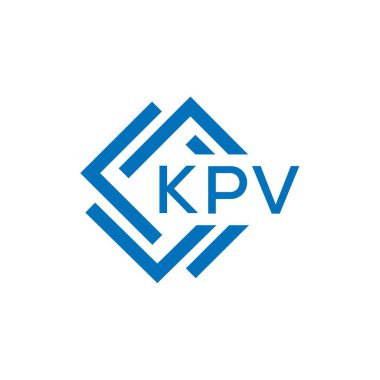 Beyaz arkaplanda KPv harfi logo tasarımı. KPV yaratıcı daire harf logosu kavramı. KPv harf tasarımı.
