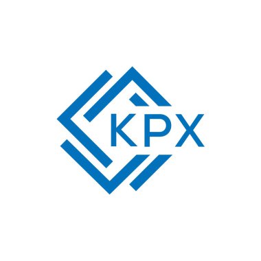 Beyaz arkaplanda KPX harfli logo tasarımı. KPX yaratıcı daire harfi logosu konsepti. KPX harf tasarımı.