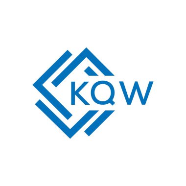 Beyaz arkaplanda KQW harf logosu tasarımı. KQW yaratıcı daire harfi logosu konsepti. KQW harf tasarımı.
