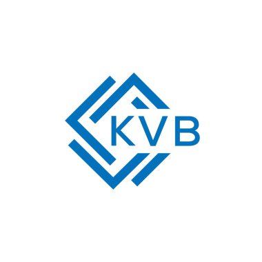 Beyaz arkaplanda KVB harfi logo tasarımı. KVB yaratıcı daire harfi logosu konsepti. KVB harf tasarımı.