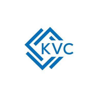Beyaz arkaplanda KVC harf logosu tasarımı. KVC yaratıcı daire harfi logosu konsepti. KVC harf tasarımı.