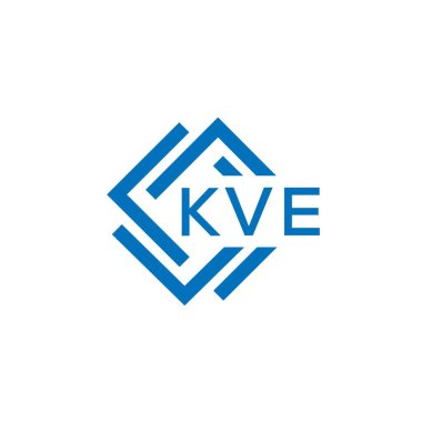 Beyaz arkaplanda KVE harfi logo tasarımı. KVE yaratıcı daire harfi logosu konsepti. KVE harf tasarımı.