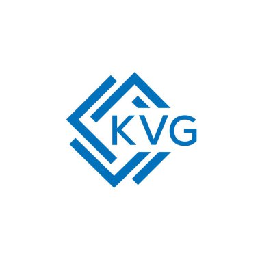 Beyaz arkaplanda KVG harf logosu tasarımı. KVG yaratıcı daire harfi logosu konsepti. KVG harf tasarımı.