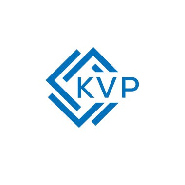 Beyaz arkaplanda KVP harf logosu tasarımı. KVP yaratıcı daire harfi logosu konsepti. KVP harf tasarımı.