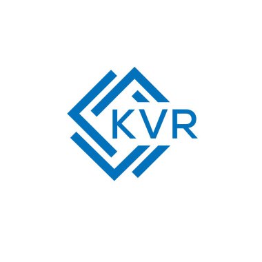 Beyaz arkaplanda KVR harf logosu tasarımı. KVR yaratıcı daire harfi logosu konsepti. KVR harf tasarımı.
