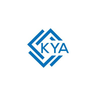 Beyaz arka planda KYA harf logosu tasarımı. KYA yaratıcı daire harfi logosu. KYA harf tasarımı.