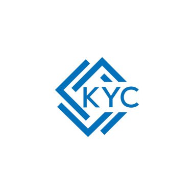 Beyaz arkaplanda KYC harf logosu tasarımı. KYC yaratıcı daire harfi logosu konsepti. KYC harf tasarımı.