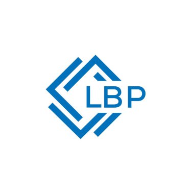 Beyaz arka planda LBP harfi logo tasarımı. LBP yaratıcı daire harfi logosu konsepti. LBP harf tasarımı.