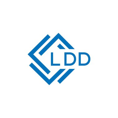 Beyaz arkaplanda LDD harf logosu tasarımı. LDD yaratıcı daire harfi logosu konsepti. LDD harf tasarımı.