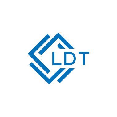 Beyaz arkaplanda LDT harf logosu tasarımı. LDT yaratıcı daire harfi logosu konsepti. LDT harf tasarımı.