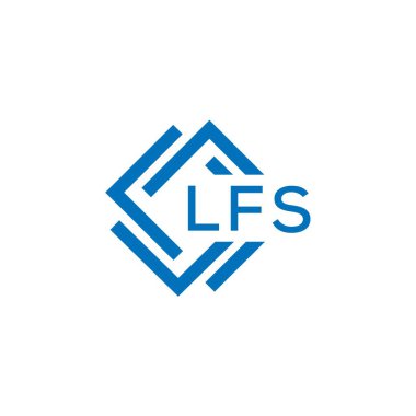 Beyaz arka planda LFS harf logosu tasarımı. LFS yaratıcı daire harfi logosu konsepti. LFS harf tasarımı.