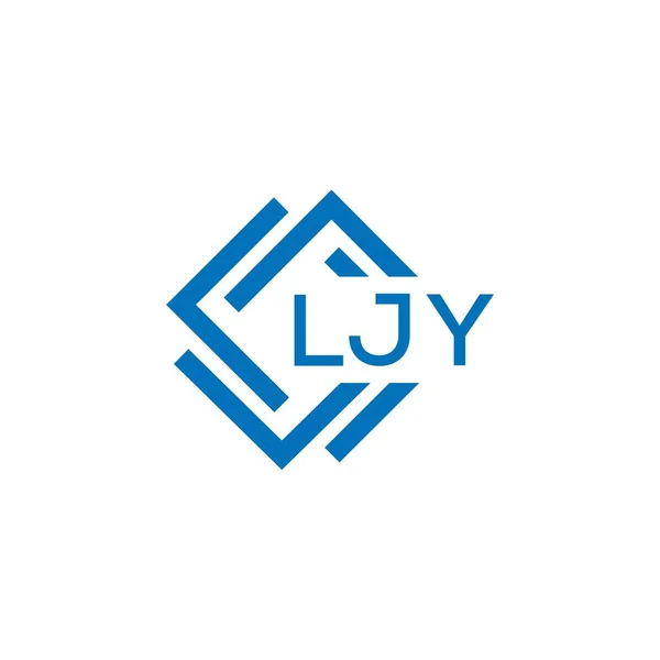 Σχεδιασμός Λογότυπου Ljy Λευκό Φόντο Ljy Δημιουργικός Κύκλος Γράμμα Λογότυπο — Διανυσματικό Αρχείο