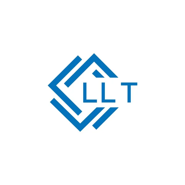 Beyaz arka planda LLT harf logosu tasarımı. LLT yaratıcı daire harfi logosu konsepti. LLT harf tasarımı.